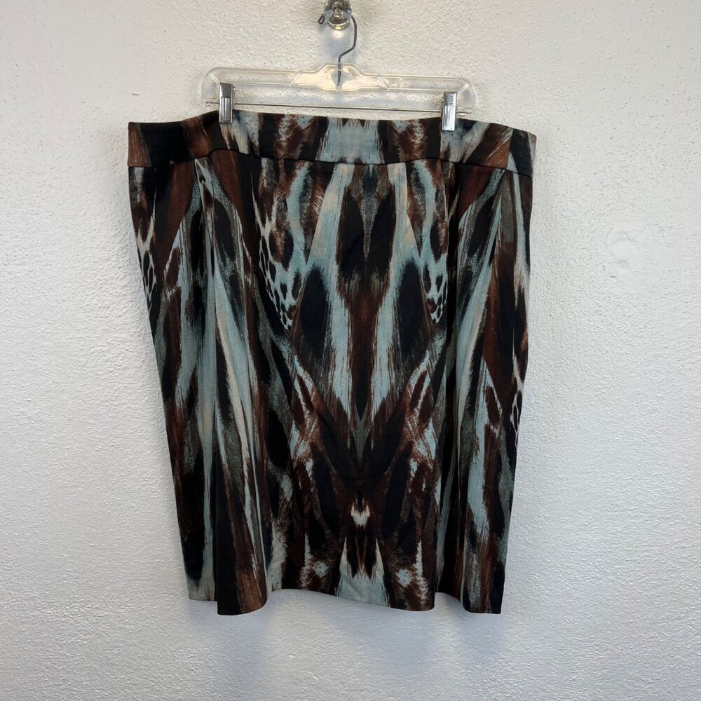 Calvin Klein Women's Multicolored Animal Print Stretch Pencil Skirt - Size 20W